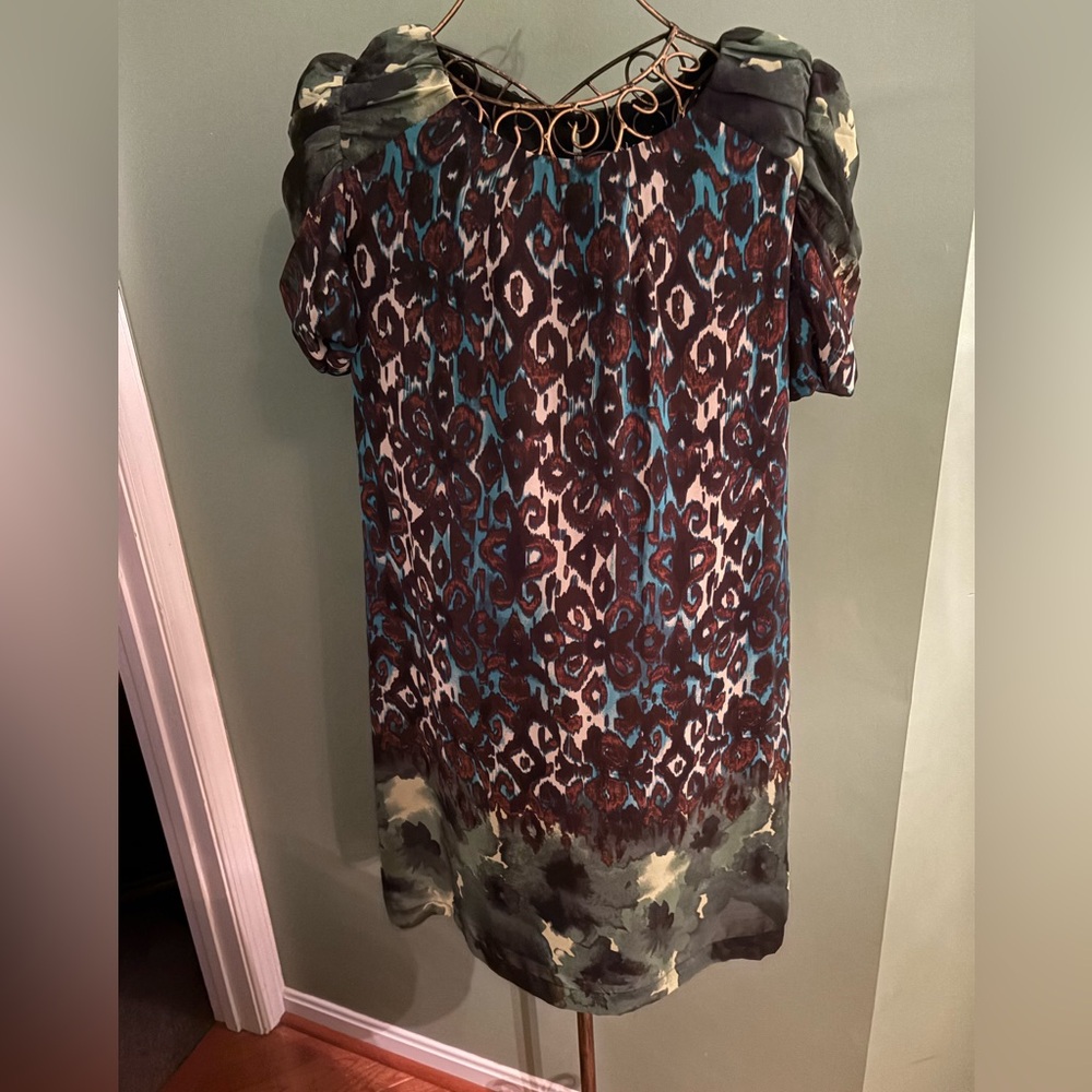 S.L. Fashions Multicolor Short Sleeve Dress